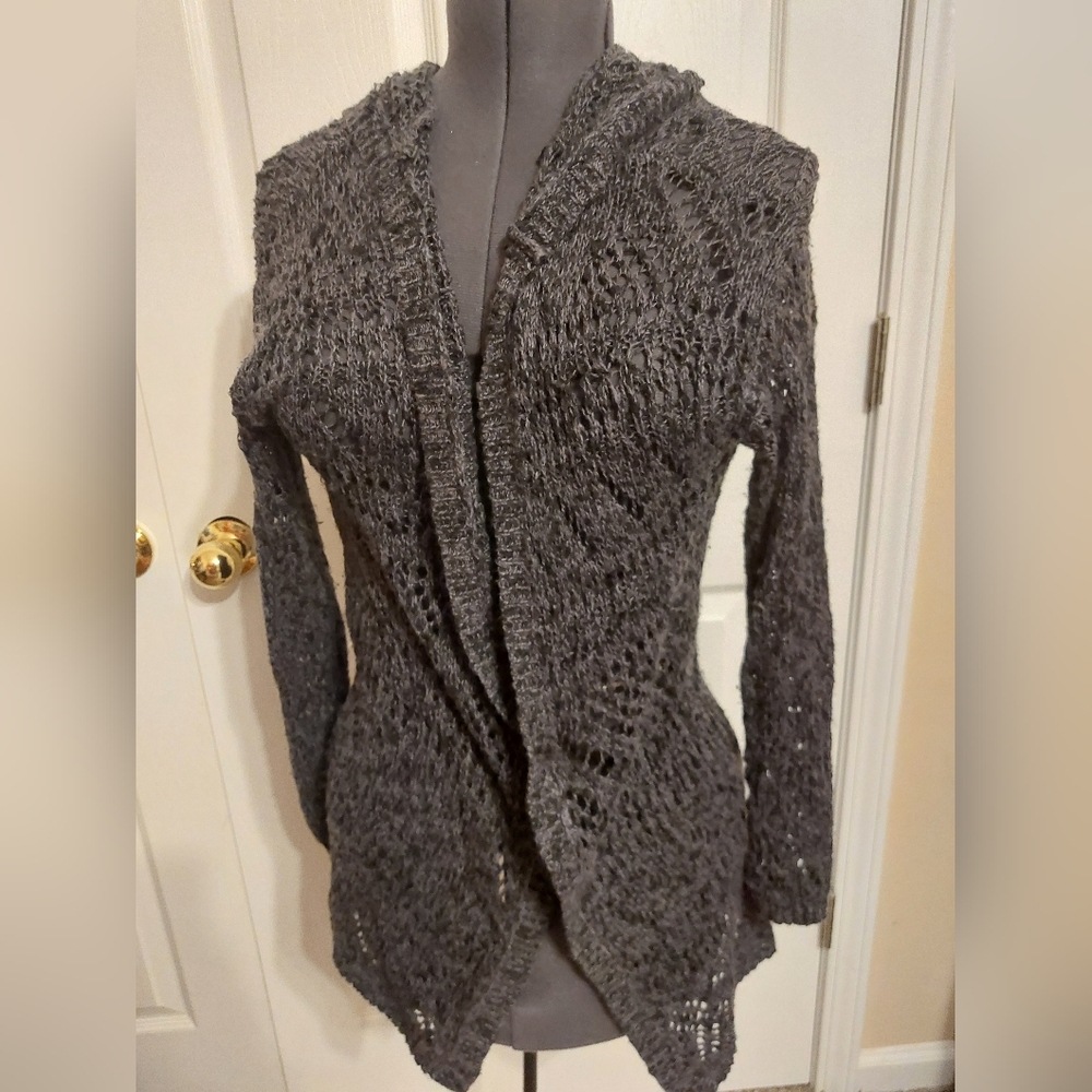 Long Gray Hole-y Cardigan